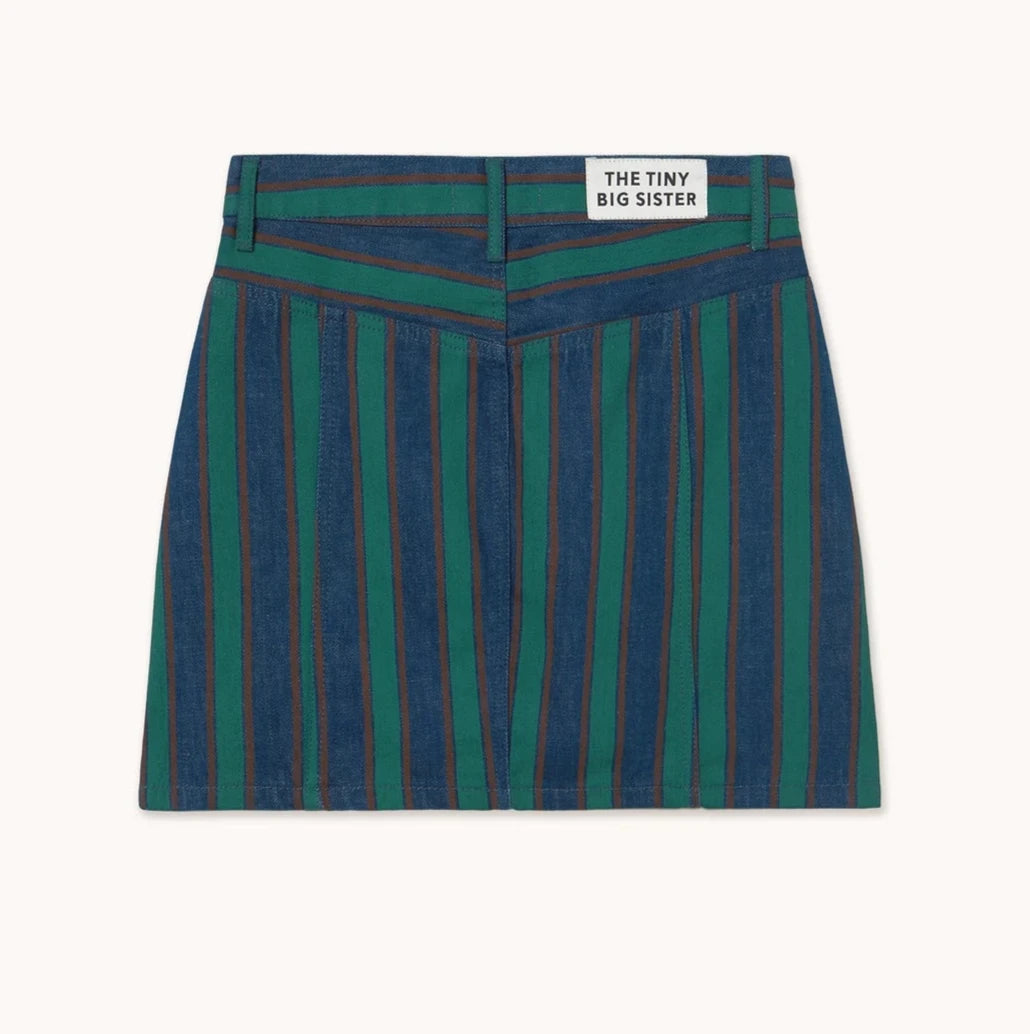 Stripe Mini Skirt in Stone