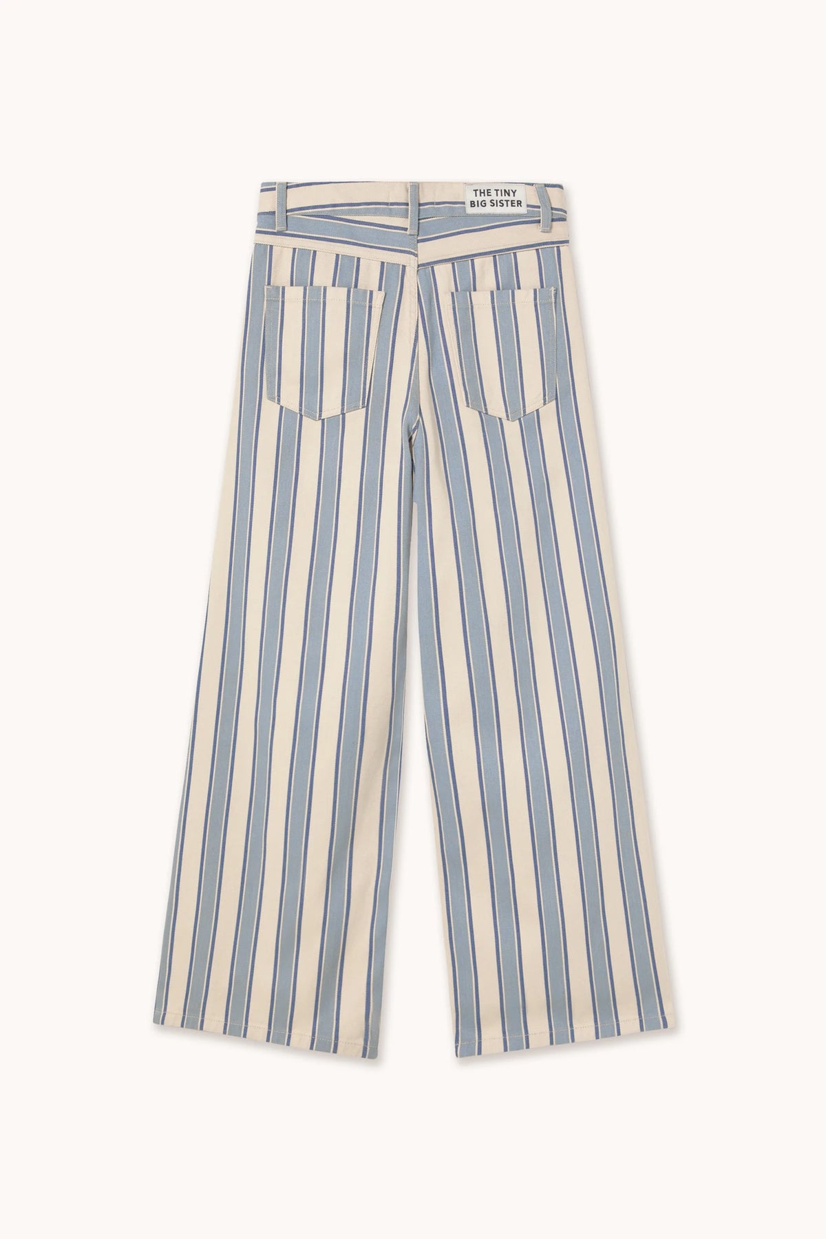 Striped Yoke Trousers in Dark Vanilla