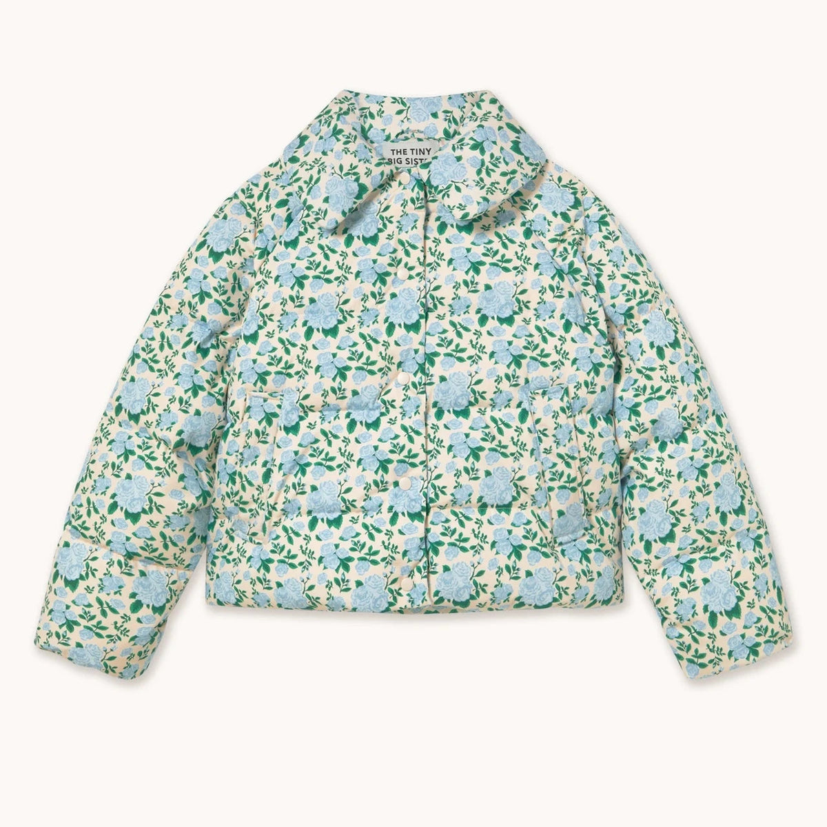 Small Roses Short Jacket in Light Cream