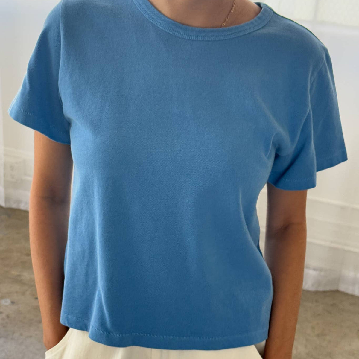 Little Boy Tee in Yacht Blue
