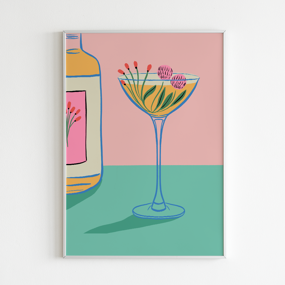 Vintage Cocktail Print