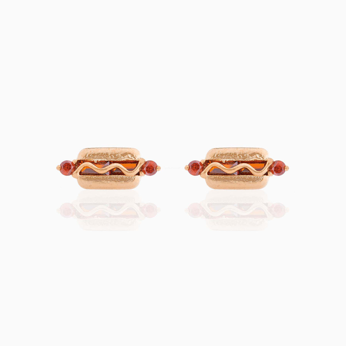 Hot Dog Studs - Rose Gold