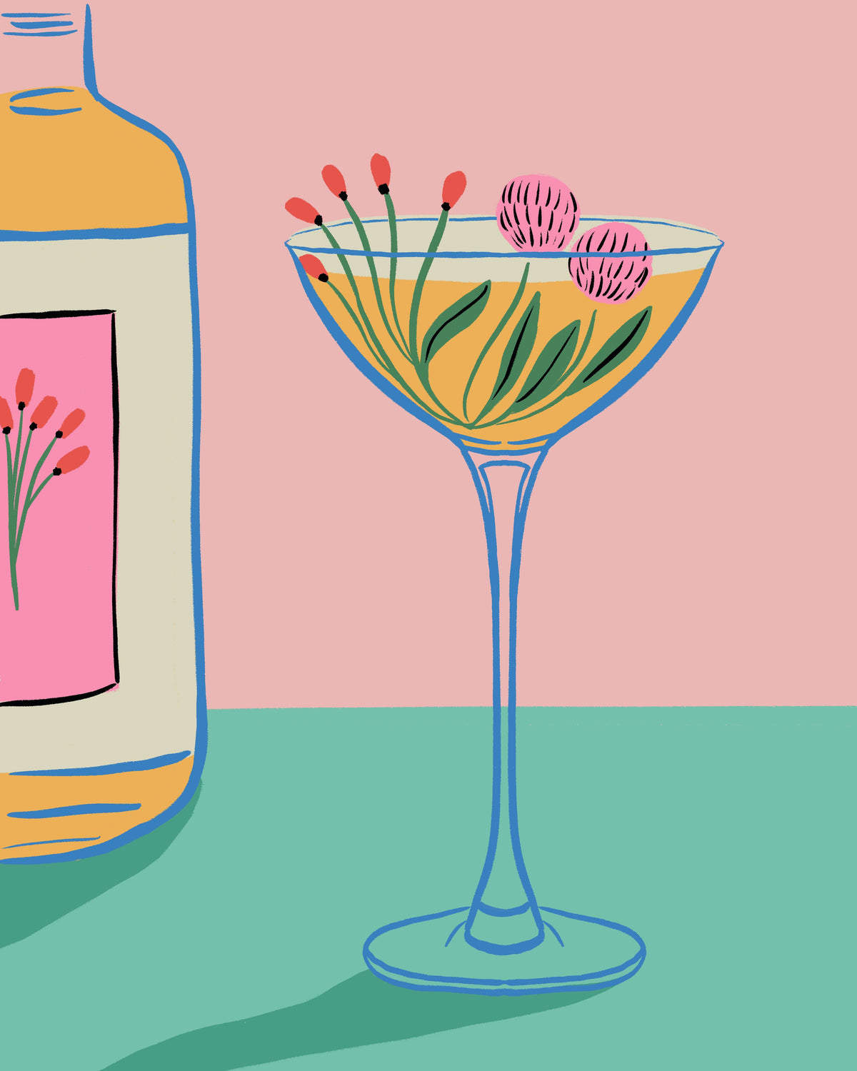 Vintage Cocktail Print