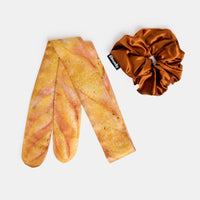 Silk Tie Scrunchie in Baguette