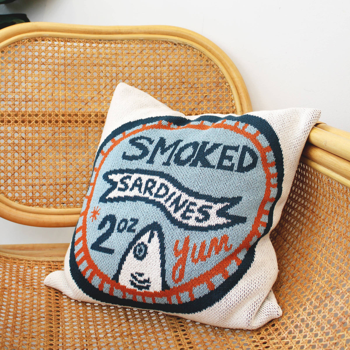 Sardine Can Knit Throw Pillow