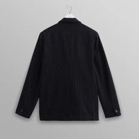 Gekko Blazer in Navy Pinstripe Wool