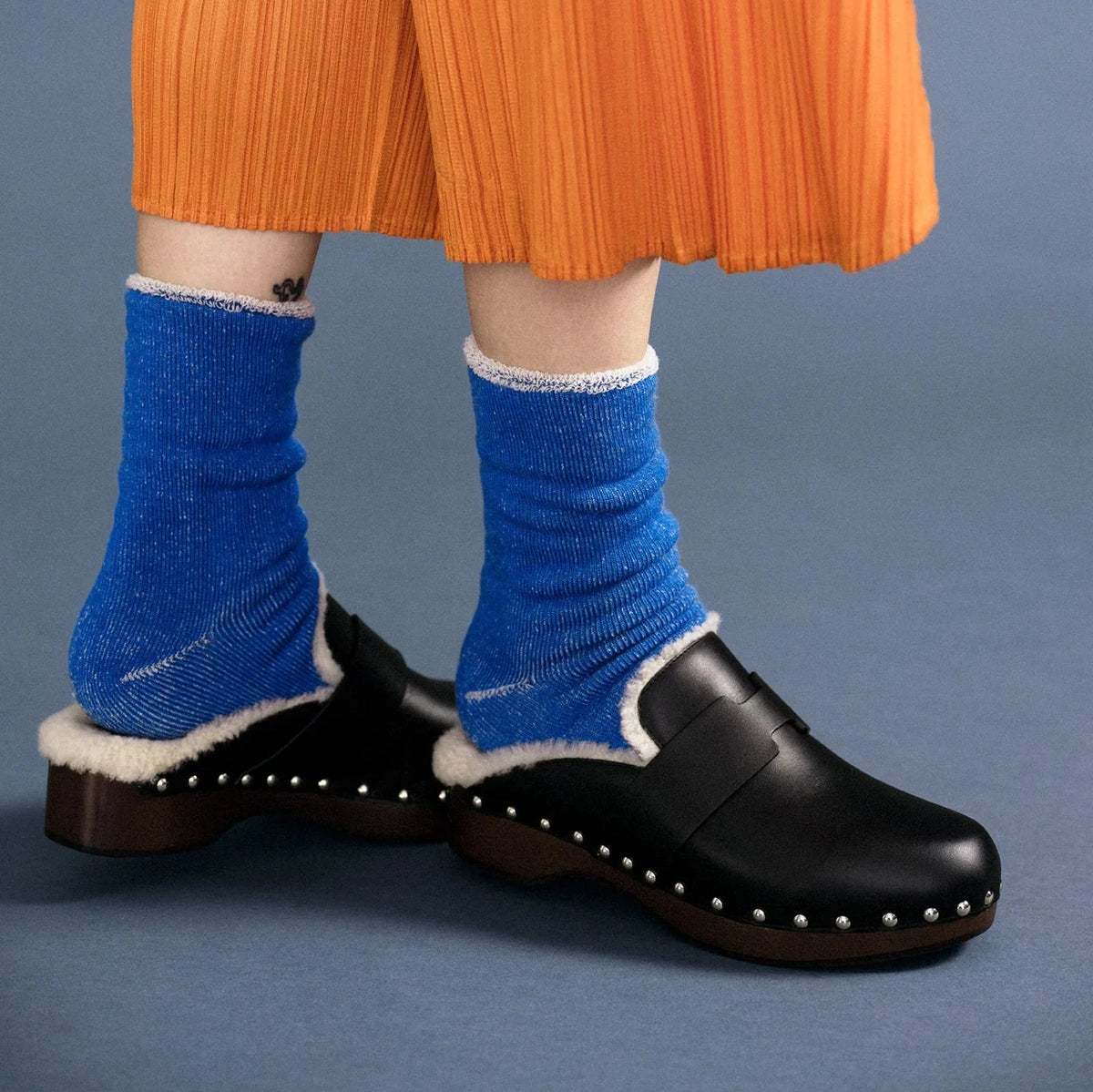 Hoodie Wool Sock in Coastal