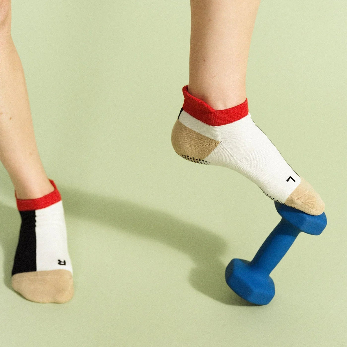 Half + Half Sporty Grip Ankle Socks