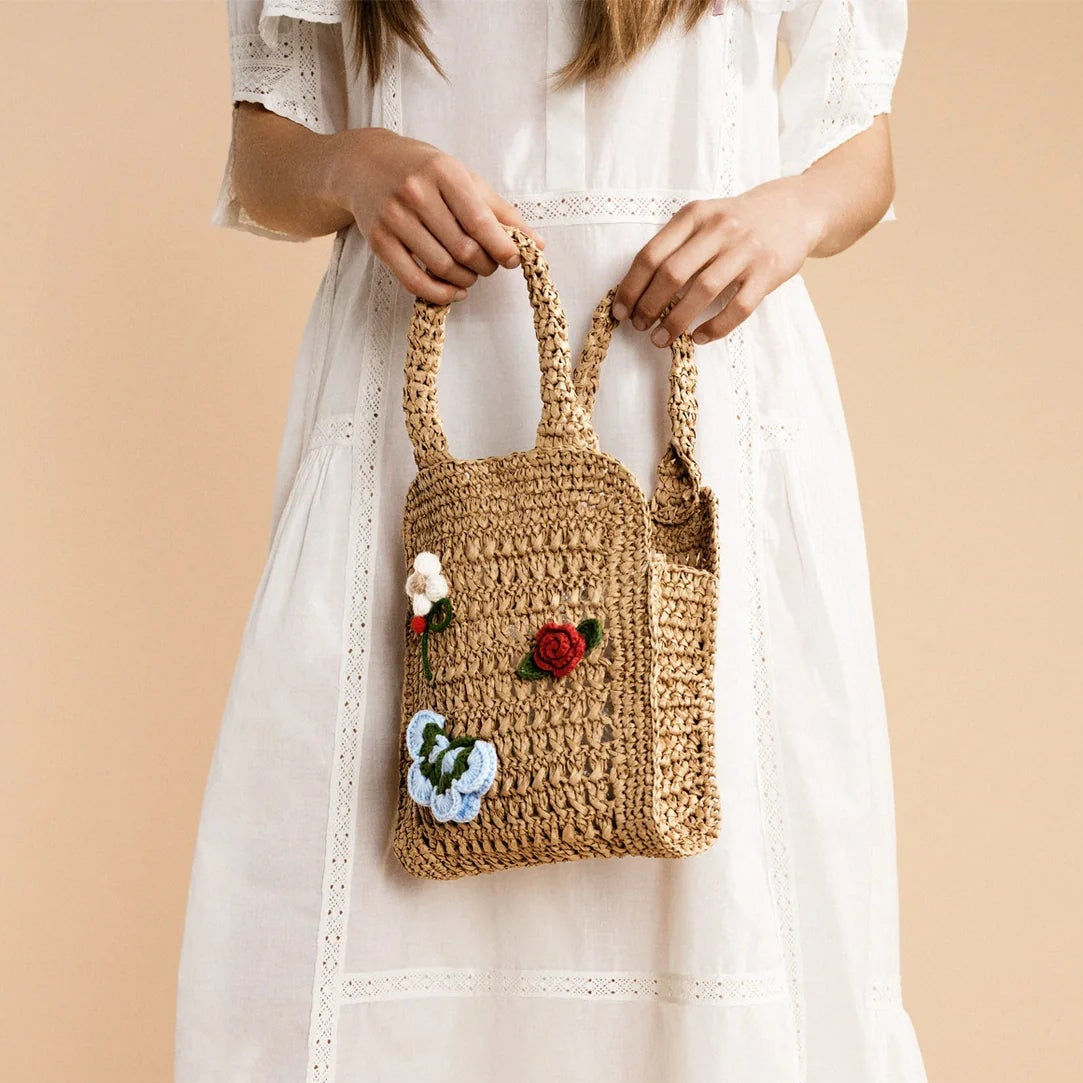 Santorini Crochet Bag in Natural