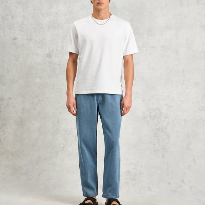 Long Kurt Trouser in Dobby Indigo