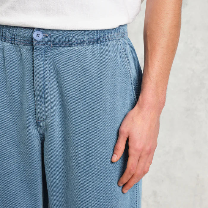 Long Kurt Trouser in Dobby Indigo