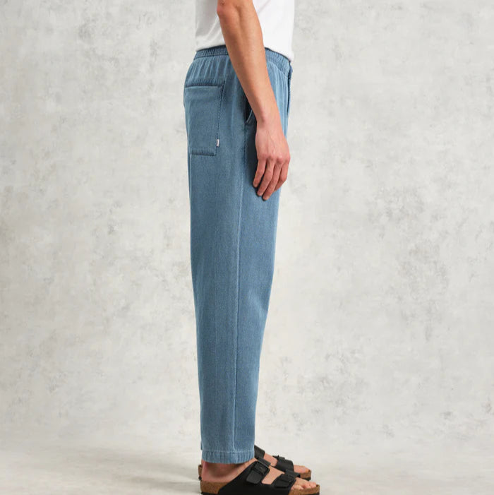Long Kurt Trouser in Dobby Indigo