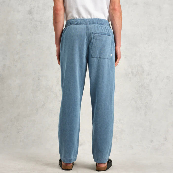 Long Kurt Trouser in Dobby Indigo
