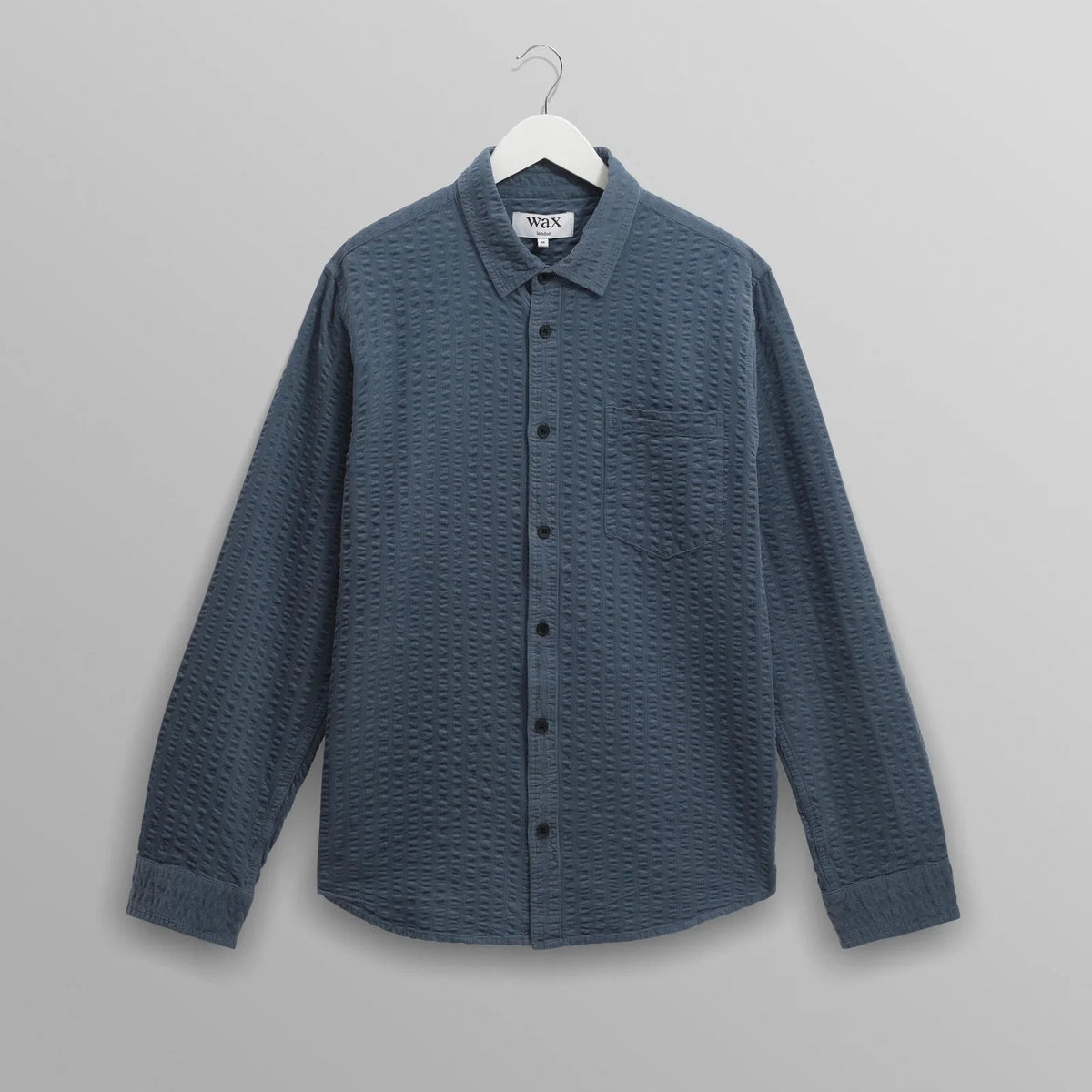 Shelly Shirt in Blue Seersucker Cord