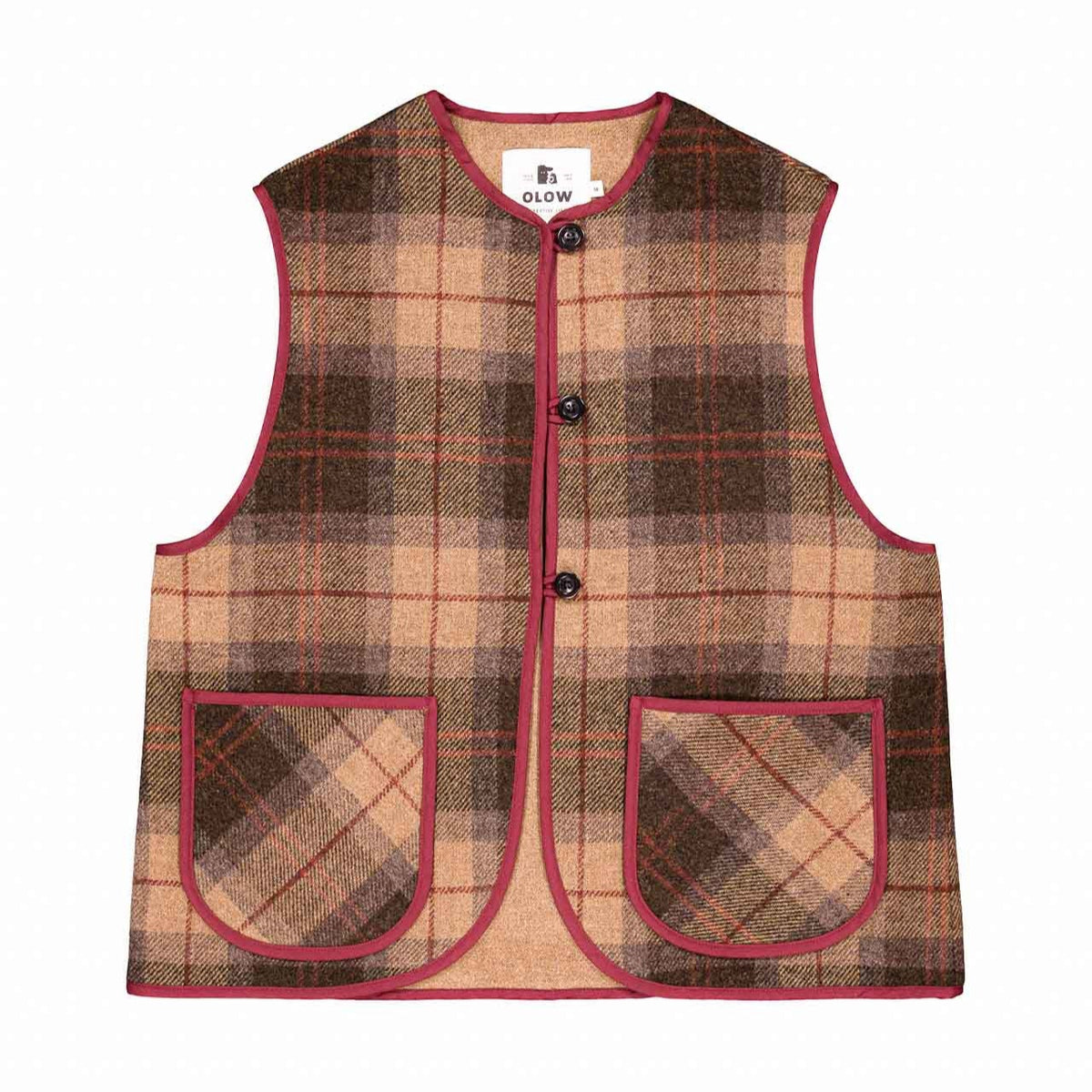 Shepherd Sleeveless Jacket in Brown
