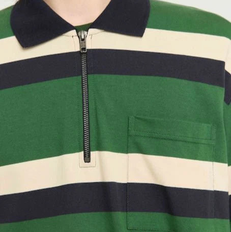 The Deep Zip Polo in Green