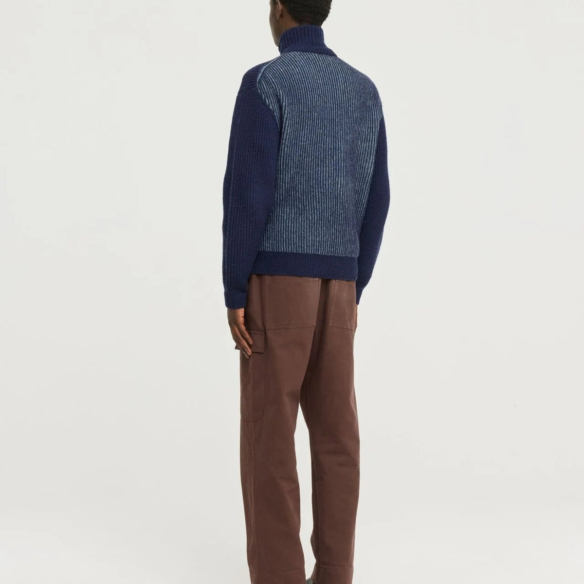 The Seasons Zip Cardigan in Navy