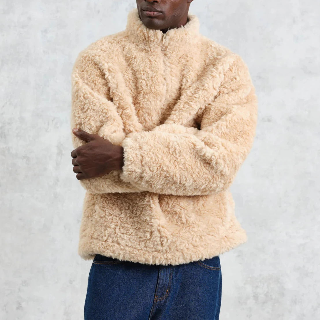 Trimms Borg Jacket in Beige