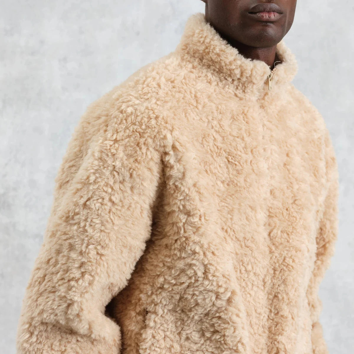 Trimms Borg Jacket in Beige