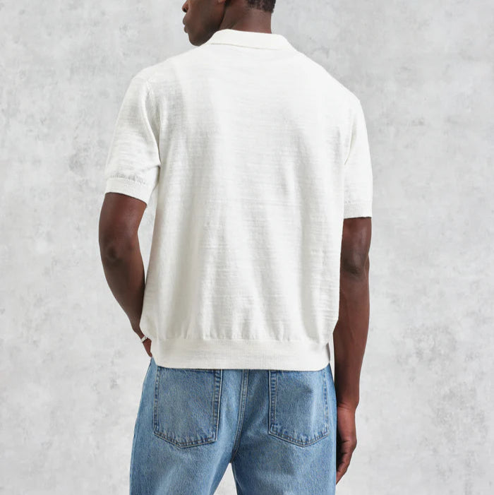 Turin Polo in Slub Cotton Linen