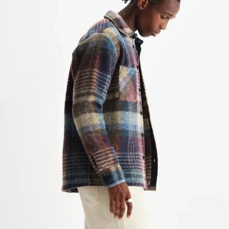 Whiting Overshirt in Wool Blend Check