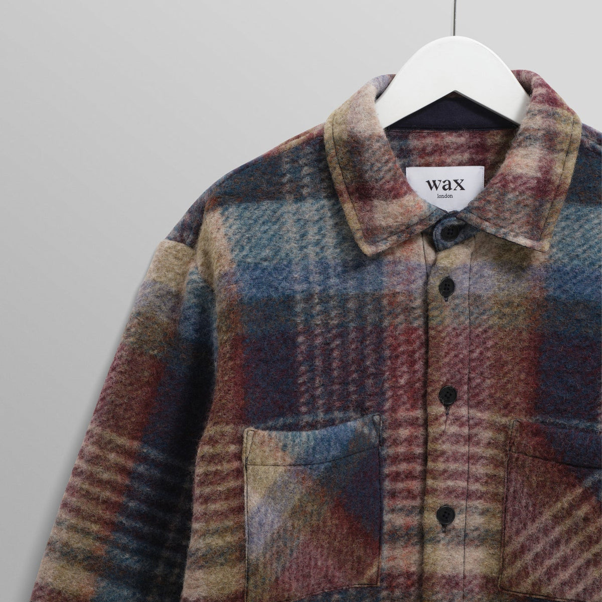 Whiting Overshirt in Wool Blend Check