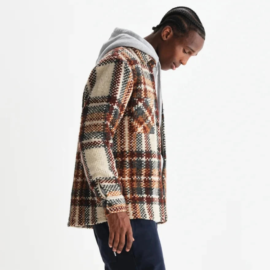 Whiting Overshirt in Wool Blend Bobble