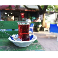 Melamine Tea Glass Saucer in Blue
