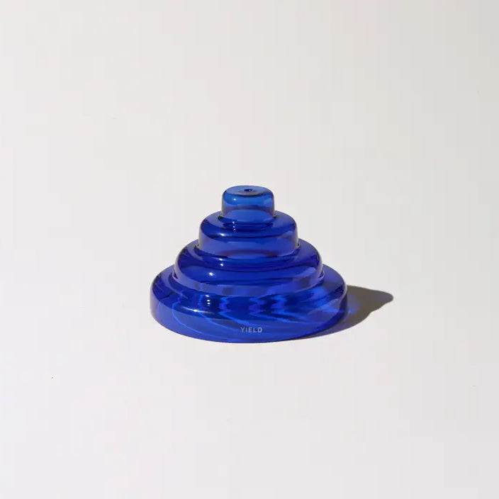 Glass Meso Incense Holder in Cobalt