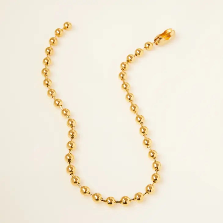 Chunky Ball Chain Necklace in Gold