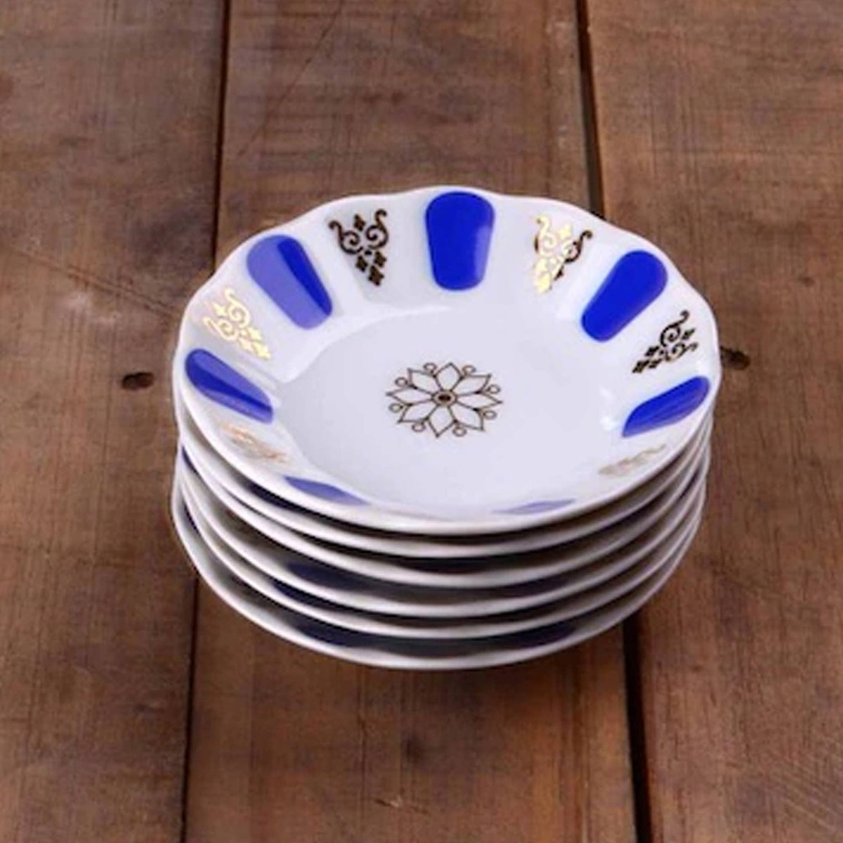 Melamine Tea Glass Saucer in Blue