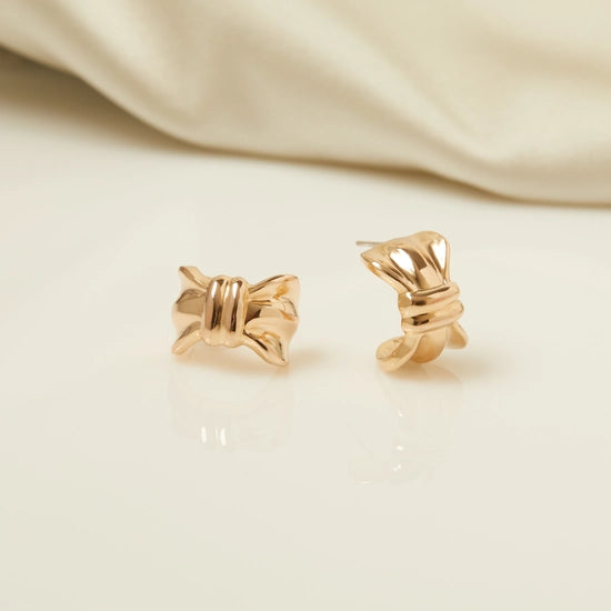 Bow Hoop Earrings