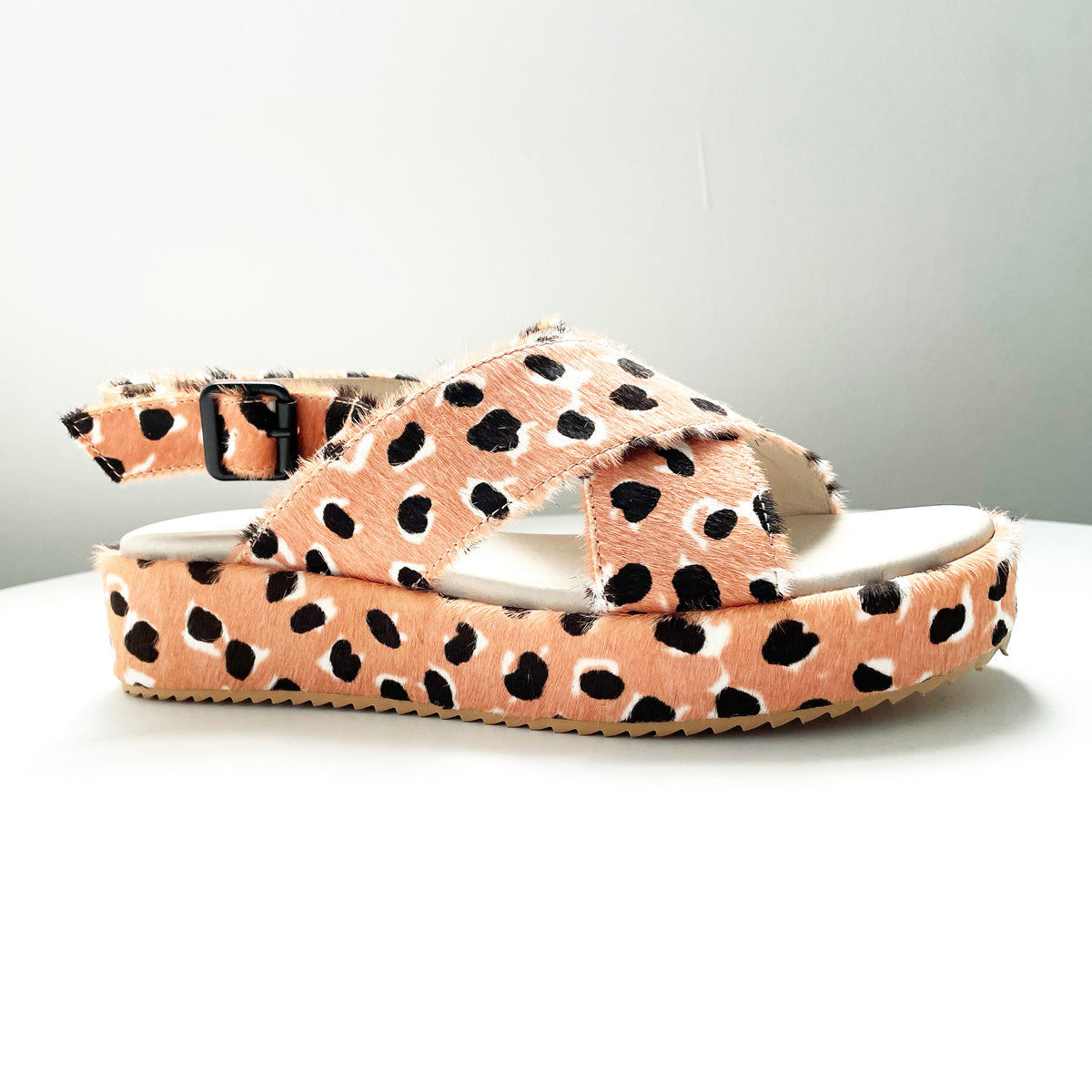 Sum Sandal in Peach Cheetah