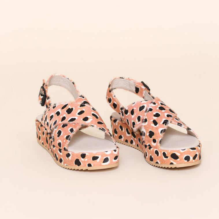 Sum Sandal in Peach Cheetah