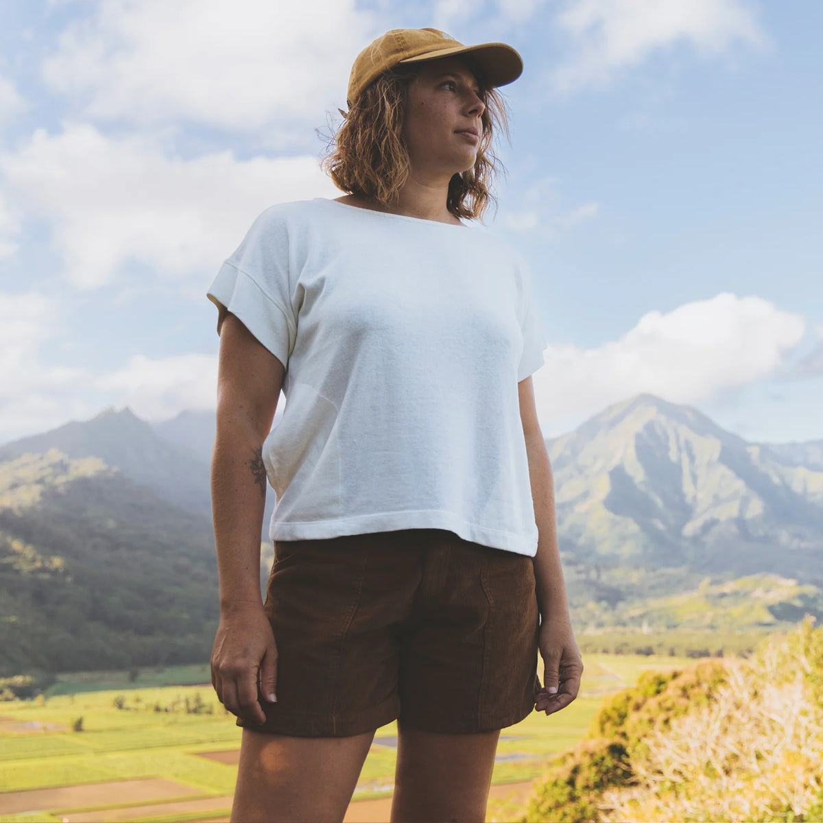 Taos Top in Washed White