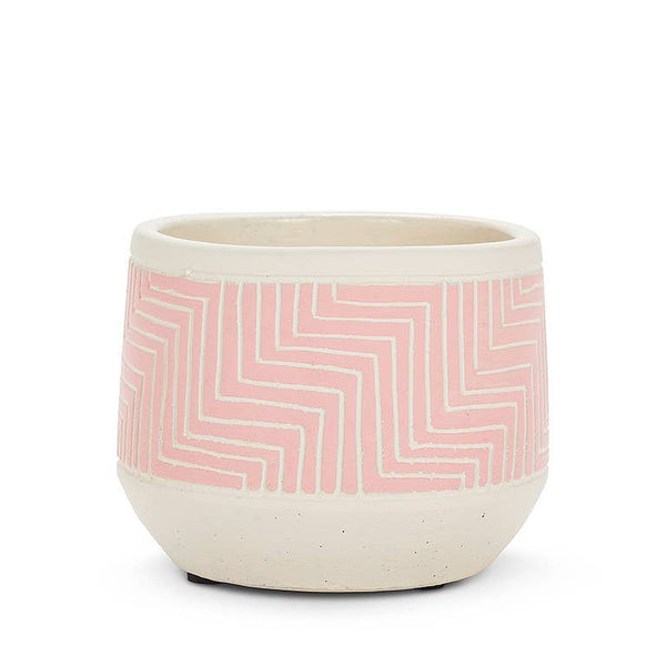 Etched Planter in Pink