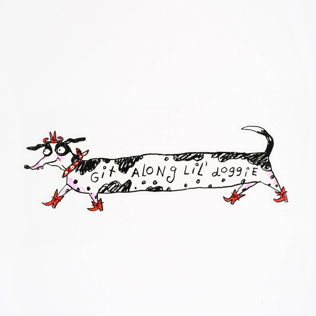 Git Along Doggie Bumper Sticker