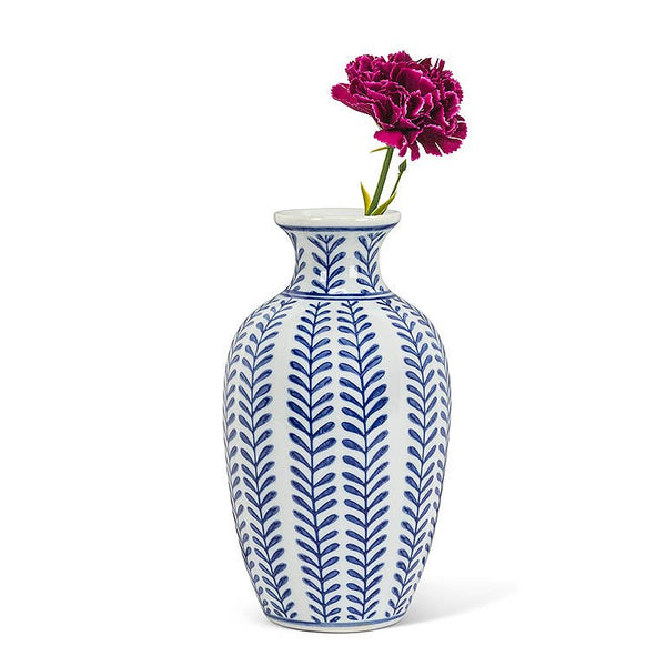 Narrow Vase in Blue/White