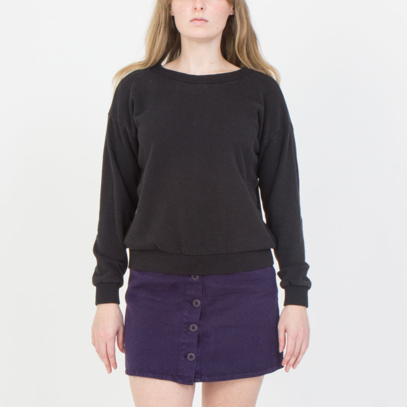 Crux Cropped Sweatshirt in Black