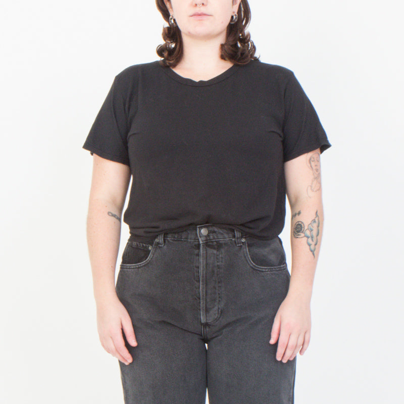 Cropped Ojai Tee in Black