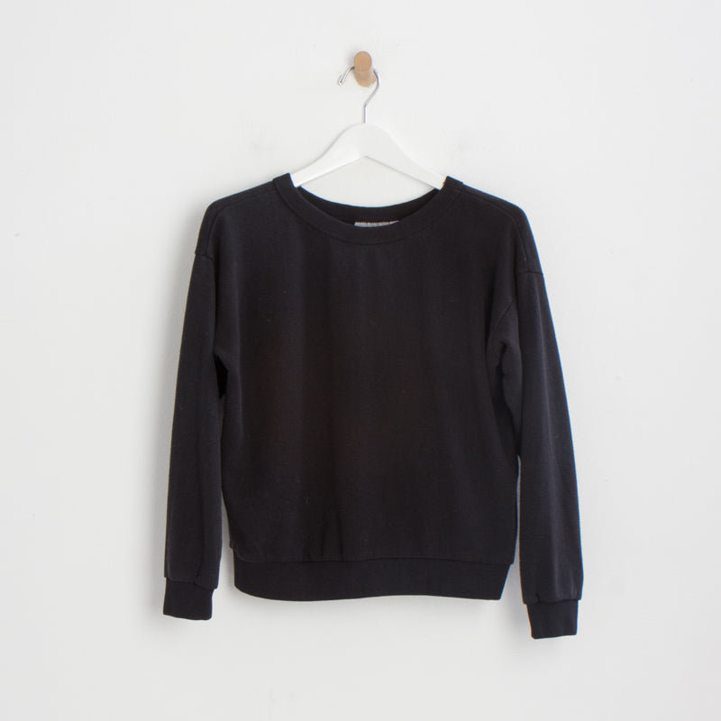Crux Cropped Sweatshirt in Black