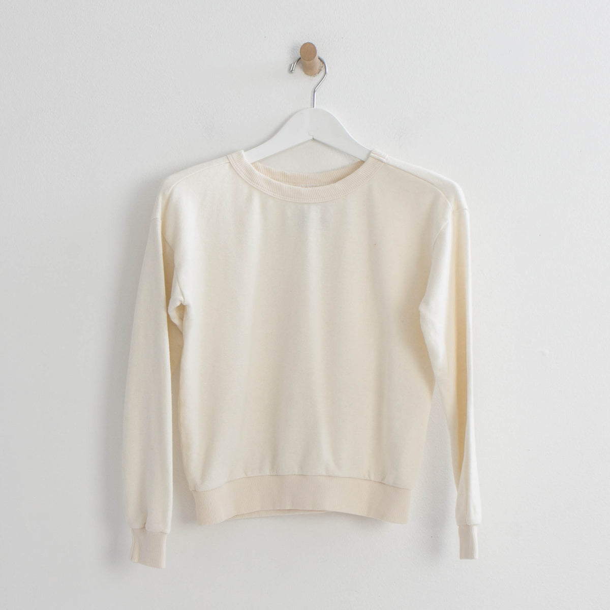Crux Cropped Sweatshirt in Washed White