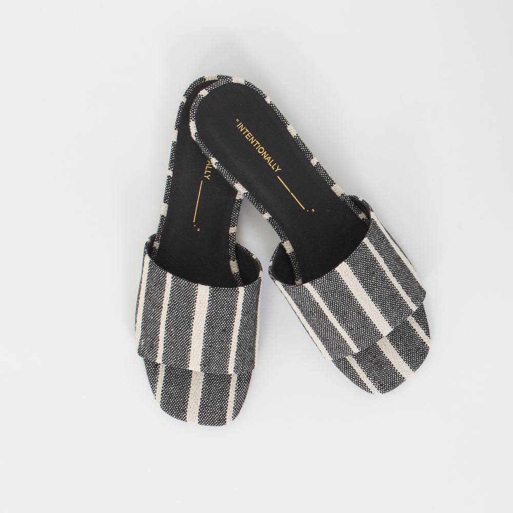 Jessica Sandal in Black Stripe