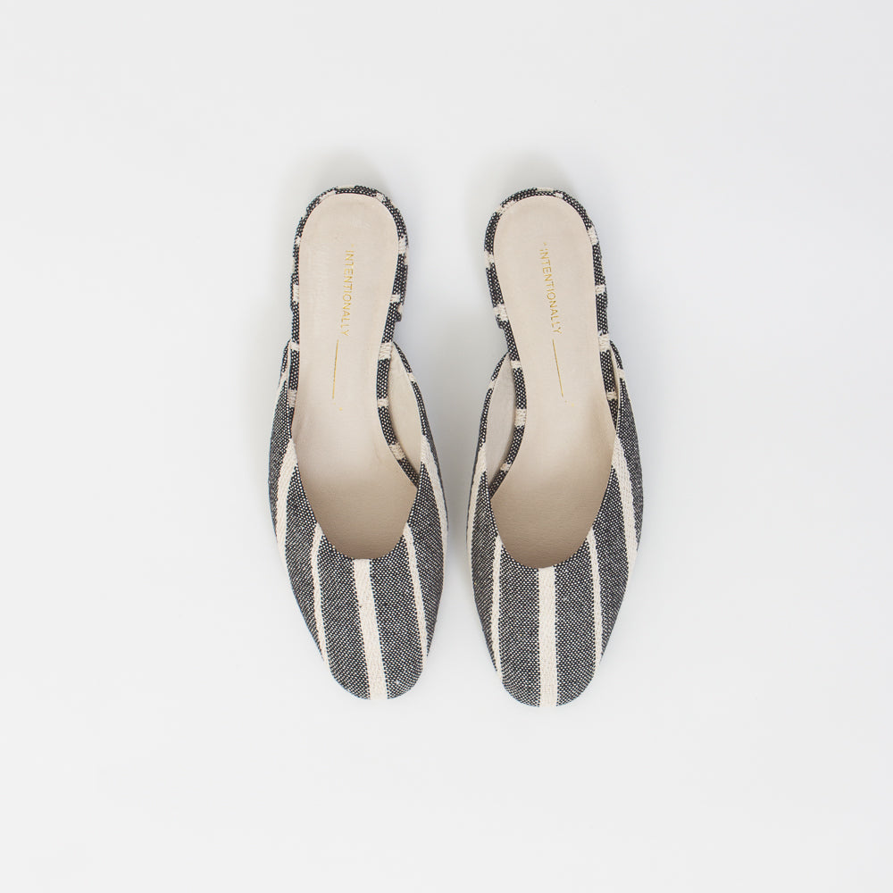 Clyne Slide in Black Stripe