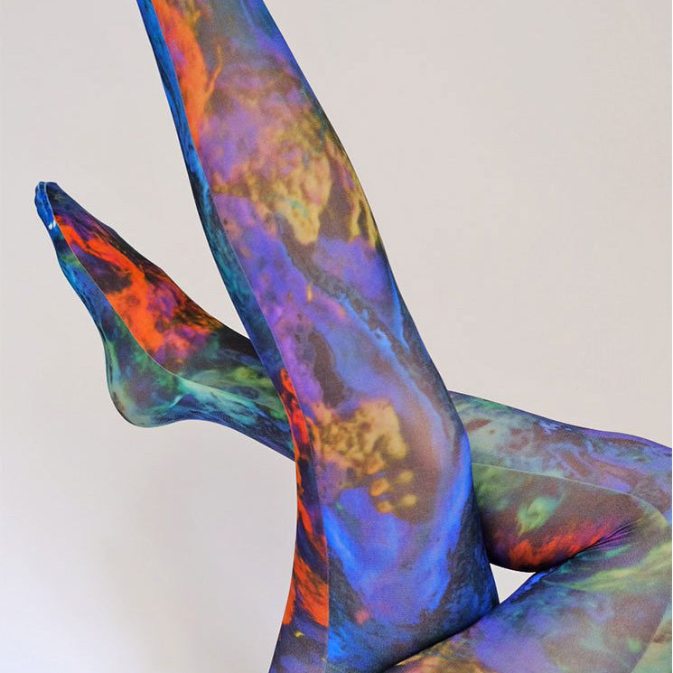 Emelie Abstract Tights in Semi-Opaque