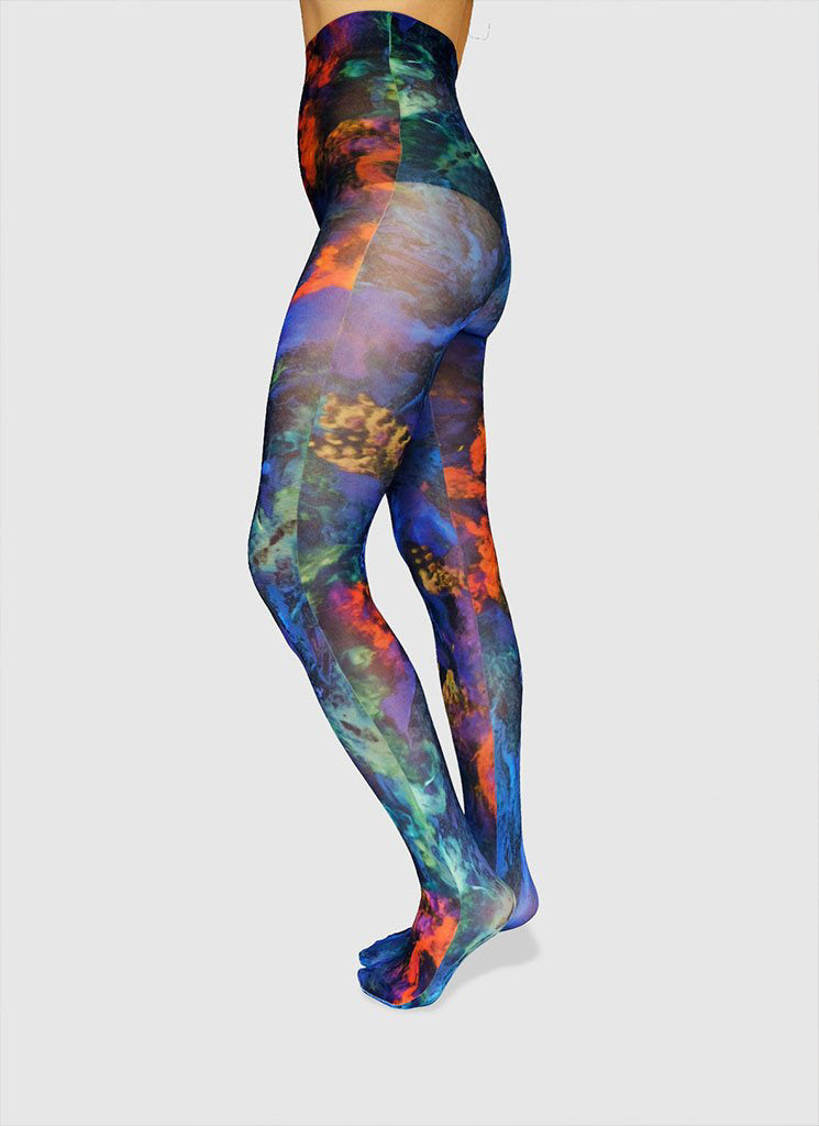 Emelie Abstract Tights in Semi-Opaque