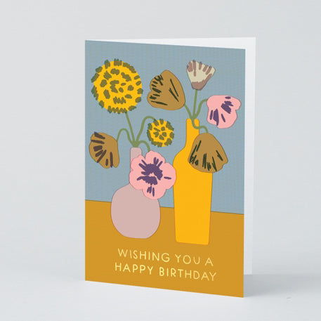 Flowers in Vase Birthday Card
