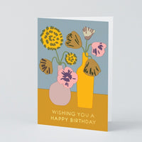Flowers in Vase Birthday Card