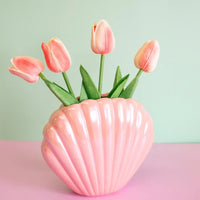 Iridescent Seashell Vase