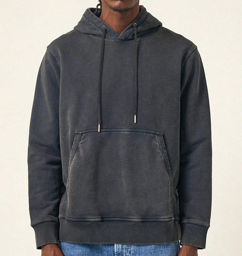 French Terry Hoodie in Black